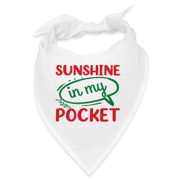 Sunshine in my Pocket - Bandana - Weiß - Vorne