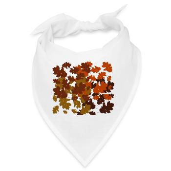 Herbstblätter - Bandana - Weiß - Vorne