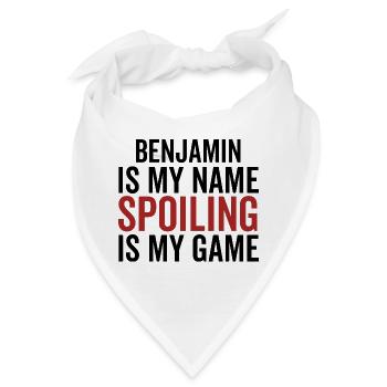 Benjamin ist mein Name Verderben ist mein Spiel - Bandana - Weiß - Vorne