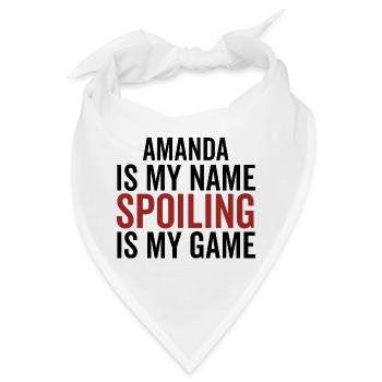 Amanda ist mein Name Verderben ist mein Spiel - Bandana - Weiß - Vorne