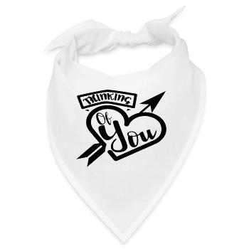 Thinking of you - Bandana - Weiß - Vorne