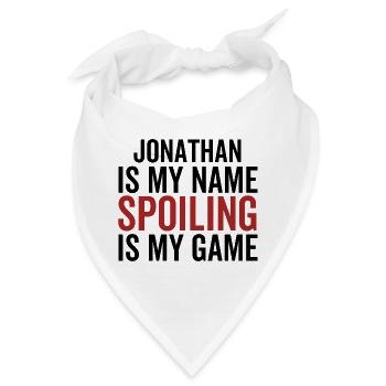 Jonathan ist mein Name Verderben ist mein Spiel - Bandana - Weiß - Vorne