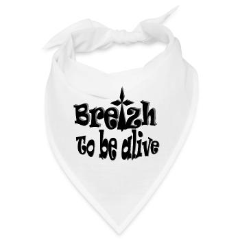 Breizh soll am Leben sein - Bandana - Weiß - Vorne