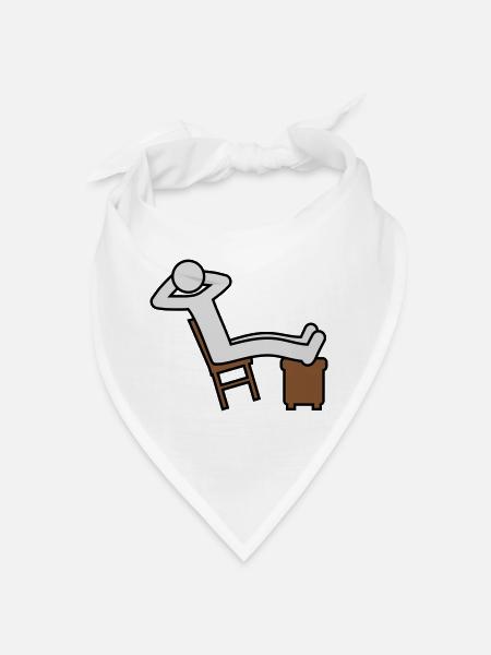 Man rests - Bandana - white - Front