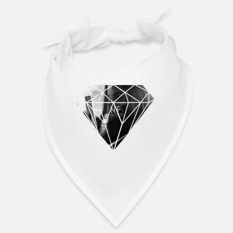 NRNF Diamond Design - Bandana - blanc