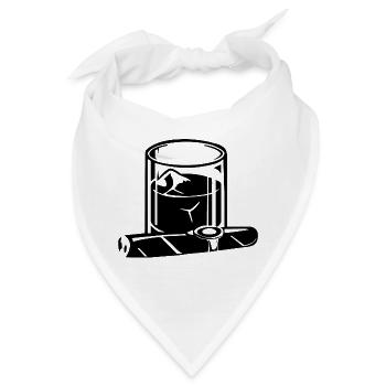 Zigarre - Bandana - Weiß - Vorne