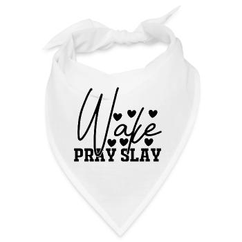 Wake Pray Slay - Bandana - Weiß - Vorne
