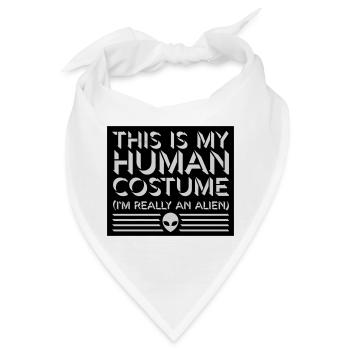human costume alien Zitat - Bandana - Weiß - Vorne
