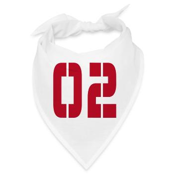 Geburtsjahr Geburtstag Neues Jahr Born In 2002 -02 - Bandana - Weiß - Vorne