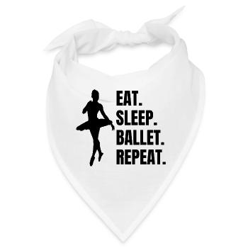 Ballett Geschenk Tanz Tänzerin Ballerina Tanzkurs - Bandana - Weiß - Vorne