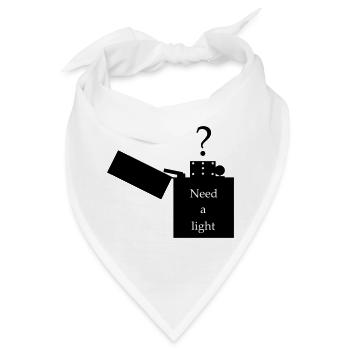 Feuerzeug - Bild mit Schriftzug - Bandana - Weiß - Vorne
