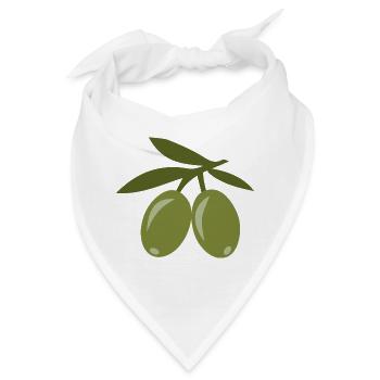 olive - Bandana - Weiß - Vorne