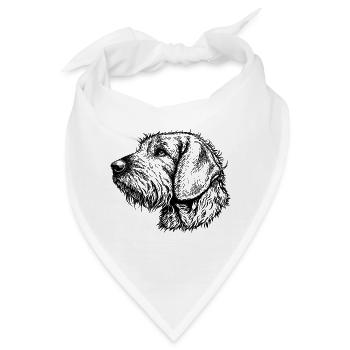 Steirische Bracke Portrait - Bandana - Weiß - Vorne