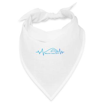 Schwimmtrainer Herzschlag Single Line Art - Bandana - Weiß - Vorne
