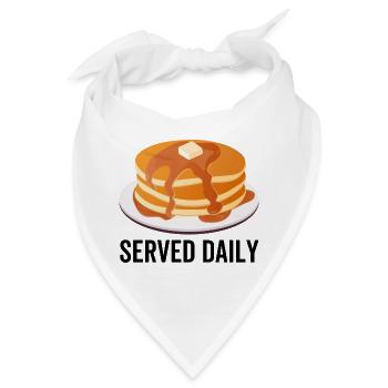 Pfannkuchen täglich serviert - Bandana - Weiß - Vorne
