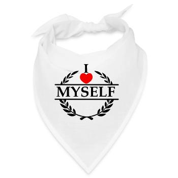 Ich liebe mich selbst - Bandana - Weiß - Vorne
