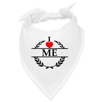 Ich liebe mich von Herzen - Bandana - Weiß - Vorne