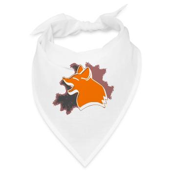 Foxy der glückliche Fuchs - Bandana - Weiß - Vorne
