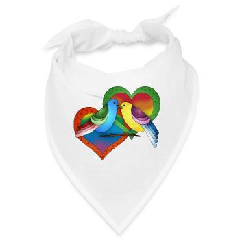 Vögel - Bandana - Weiß - Vorne