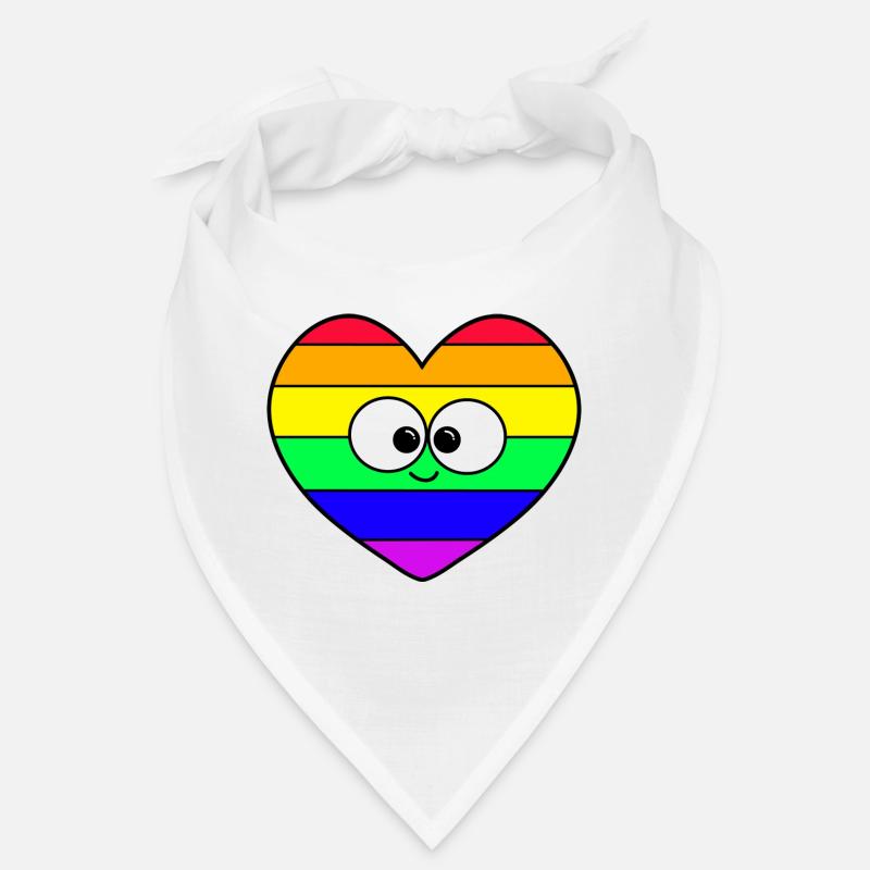 Regenbogen Herz Bandana