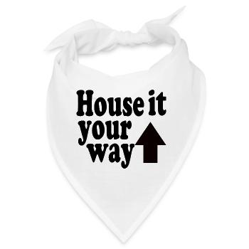 House It Your Way Arrow Schwarz - Bandana - Weiß - Vorne