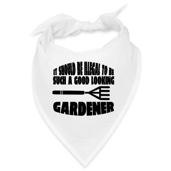 Garten Geschenk Gärtner Hobbygärtner Obstgarten - Bandana - Weiß - Vorne