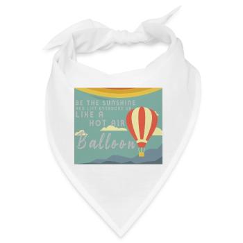 Heißluftballon & Ballon Fahrer Geschenk - Bandana - Weiß - Vorne