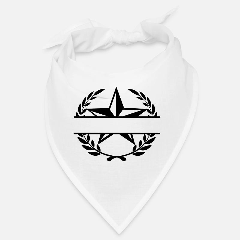 Star in laurel wreath monogram Bandana