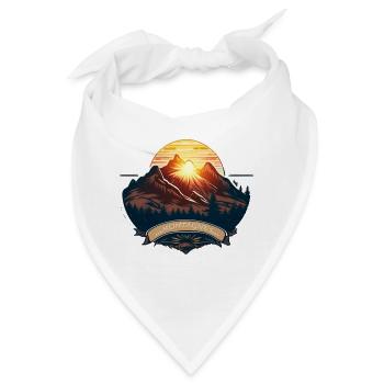 Berge Sonne Wandern - Bandana - Weiß - Vorne