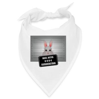 Osterhase - EIERDIEBSTAHL - Bandana - Weiß - Vorne
