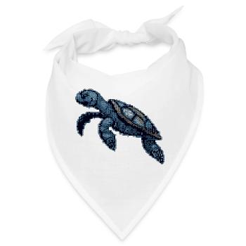 Schildkröte schwimmt im Meer - Bandana - Weiß - Vorne