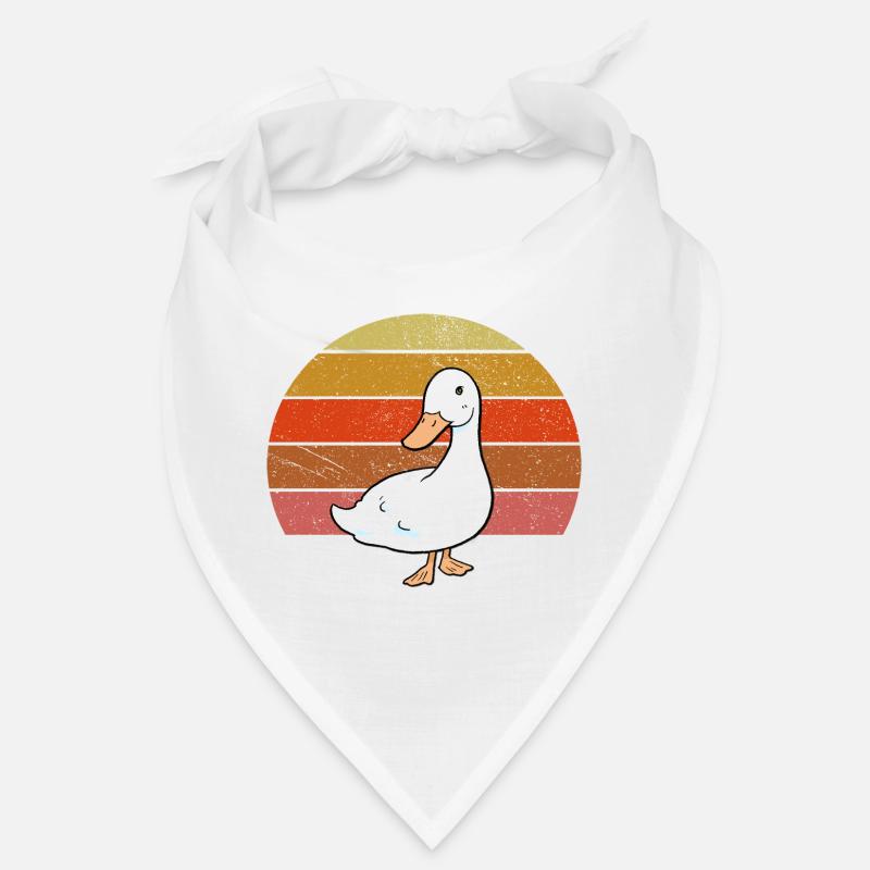 Vintage Gans Sunset Retro Gans - Bandana - Weiß