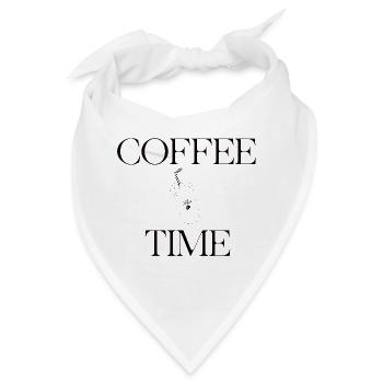 COFFEE TIME - Bandana - Weiß - Vorne