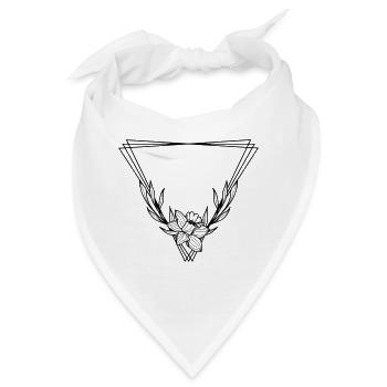 Willow leaf Boho Floral Wreath 3 - Bandana - Weiß - Vorne