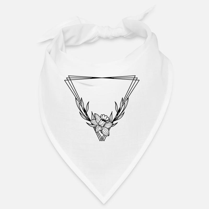 Willow leaf Boho Floral Wreath 3 Bandana