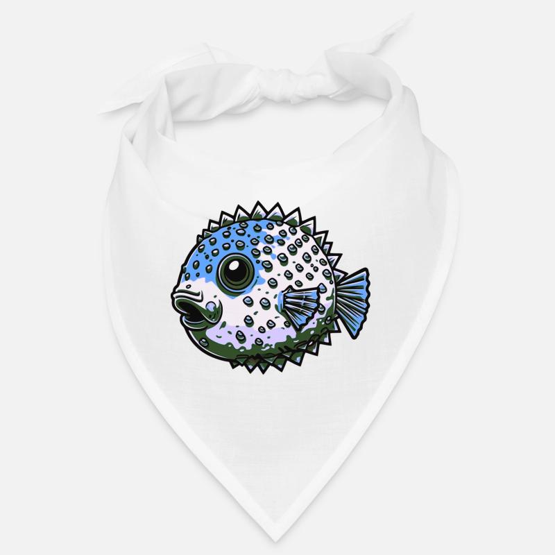 Le poisson-globe gonfle à Gefar comme une créature marine Bandana