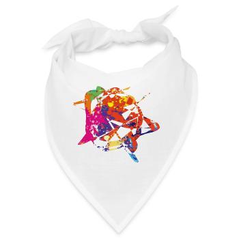 Geometrie und Farbe - Bandana - Weiß - Vorne
