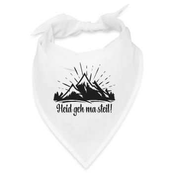 Heid geh ma steil - Bandana - Weiß - Vorne