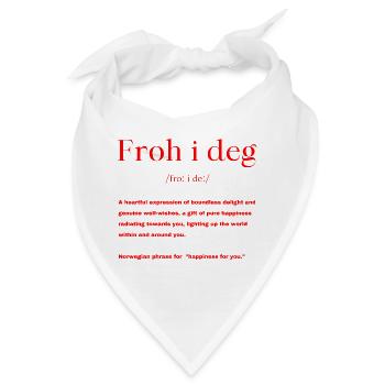 Norwegisch Spruch - Bandana - Weiß - Vorne