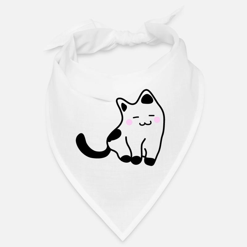 Chaton blanc Bandana