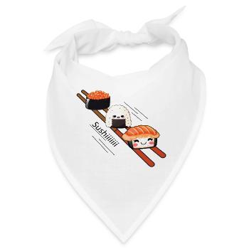 Sushi sliding on Chopstick - Bandana - Weiß - Vorne