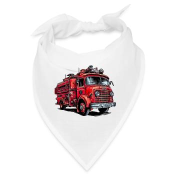 Die Feuerwehr rettet und löscht Brände - Bandana - Weiß - Vorne