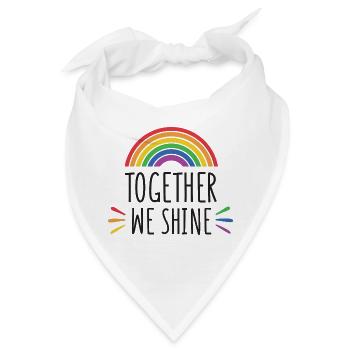 Pride Month - Gemeinsam glänzen wir - Bandana - Weiß - Vorne
