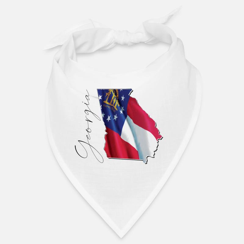Georgia (USA) | echte Flagge | Flag Map Script Bandana