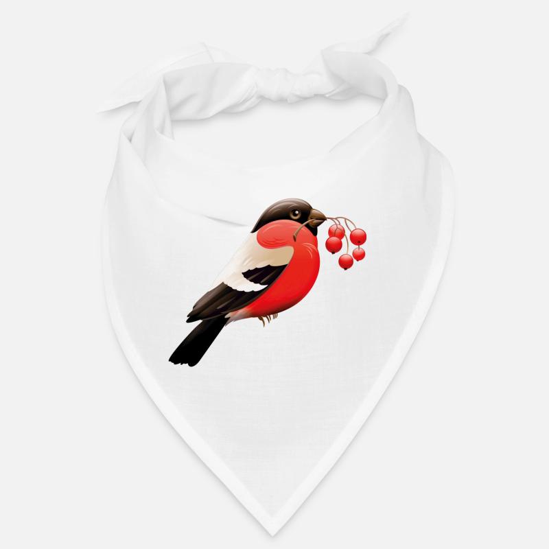 Vogel - Bandana - Weiß