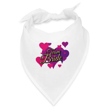 Team Bride Glittermuster - Bandana - Weiß - Vorne