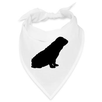 french bulldog schattenriss 1 - Bandana - Weiß - Vorne
