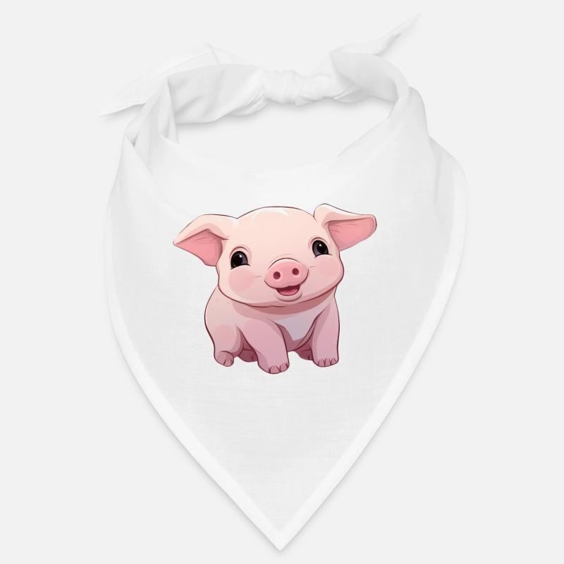 Bébé cochon - Bandana - blanc