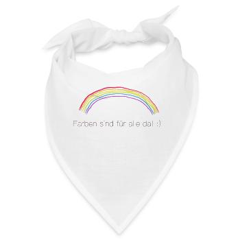 Regenbogen - Bandana - Weiß - Vorne
