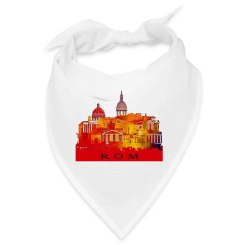 Rom, die Ewige Stadt - Bandana - Weiß - Vorne
